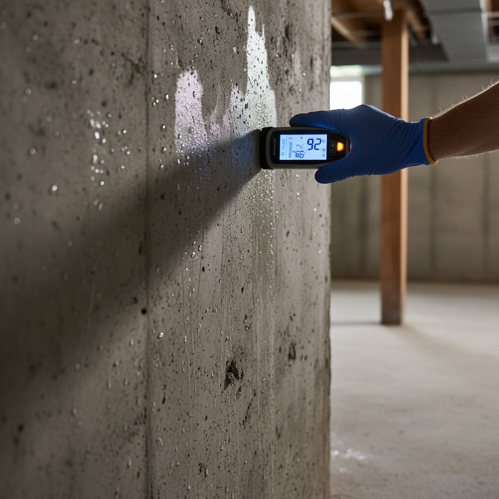 Basement drainage system installation